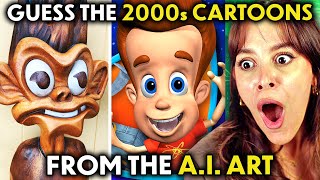 Adults Guess The 2000s Cartoon From A.I Art! | React