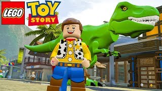 LEGO TOY STORY WOODY E REX no LEGO Jurassic World EXTRAS MUNDO ABERTO #54