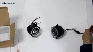 Maluokasa 4" 30W Osram LED Fog Light+DRL+Turn lights Kit for JEEP Wrangler Rubicon JK