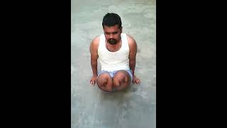 Double Amputee David: Hand Walk when i don't use wheelchair at home Part 1