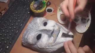 Маска Анонима из туалетной бумаги (финальная часть)