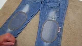 Как починить дырку на коленке (поставить латку). How to mend a hole on your knee.