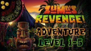 Zuma's Revenge - Adventure - Level 1-5 (Switchback Slider) - Score: 357,350