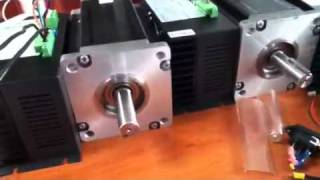 CNC driver and step motor in work