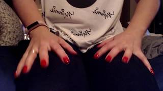 ~ FAST SCRATCHING MY BLACK LEGGINGS WHILE WEARING THEM ~ ASMR (Fabric Scratching)