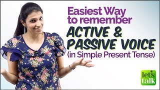Easy Trick - Active and Passive Voice in English Grammar (Simple Present Tense) - Grammar Rules