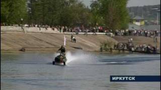Snegohod Yamaha RX-1 na Angare-3 Снегоход по воде