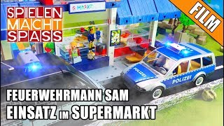 Feuerwehrmann Sam | SEK EINSATZ im Supermarkt | Berti Brechstange | Playmobil Kinderfilm auf deutsch