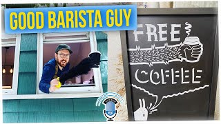 San Francisco Man Serves Coffee for Free from Kitchen Window