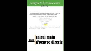 calcul main d'oeuvre directe pdf