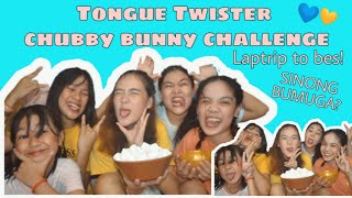 CHUBBY BUNNY with TONGUE TWISTER CHALLENGE (LAPTRIP TO BES) | Jochelle Jacob