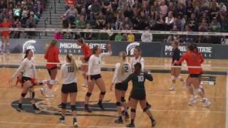 No. 16 Michigan State Volleyball Sweeps Illinois, 3-0