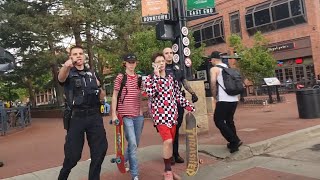 Rookie cop runs his mouth for "officer safety back up" and gets shut down.