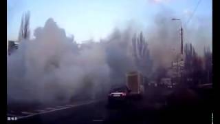 Прямое попадание в автомобиль!!! Донецк 04.02.2015.