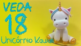 DIY - UNICÓRNIO FÁCIL Kawaii em Biscuit - Sah Passa o Passo #VEDA18