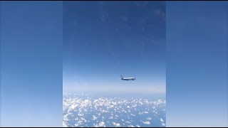 Перехват разведывательного самолета RС-135 ВВС США