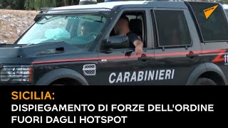 Migranti, forze dell’ordine dispiegate fuori dal centro d'accoglienza dopo dichiarazione di Musumeci