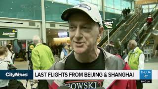 Last flights from Beijing & Shanghai