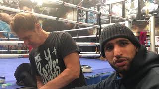 Amir Khan in his gym