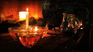 nice tea ceremony at fireplace 在壁爐旁茶道 уютная чайная церемония у камина 暖炉での茶道 teezeremonie am kamin
