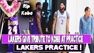 Lakers give tribute to Kobe Bryant at Practice | Quinn Cook changes jersey to 28 in honor of Gigi!!