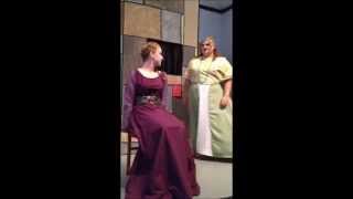 Taming of the Shrew Bianca tied to a chair by Sister Katherina 8/17/2014