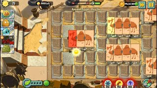 Plants vs Zombies 2 | PvZ 2 Ancient Egypt day 34 - no need plant and sun