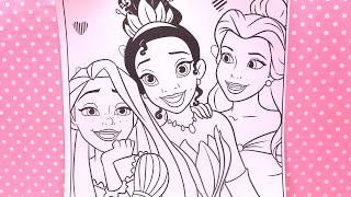 Princesse Disney Raiponce, Tiana, Belle Coloriage