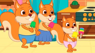 Famille d'Écureuil - Glace Au Jus Maison Animé 2022 en Français