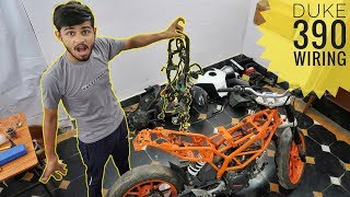 KTM Duke 390 : Removing Wiring, Brake Lines Etc.