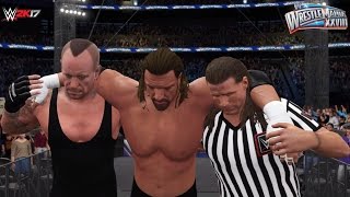 WWE 2K17 Wrestlemania Moment: The Undertaker, Triple H & Shawn Michaels "The End Of An Era" - WM 28