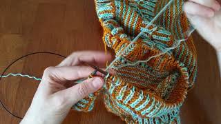 Brioche Knit (brk) for continental and English knitters
