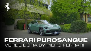 The #FerrariPurosangue in Verde Dora by Piero Ferrari