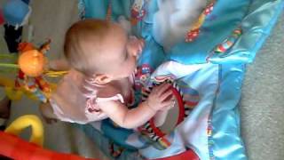 Eva rolling over!