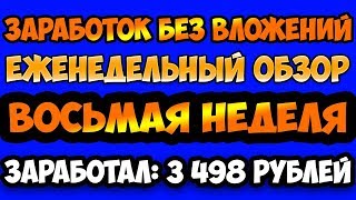 Заработок без вложений лучшие сайты еженедельный обзор №8