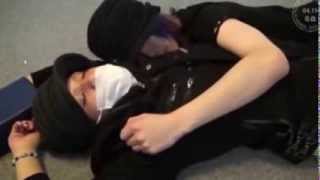 Kuina and Subaru cuddling