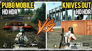 PUBG MOBILE vs KNIVES OUT | HD HDR Graphics Battle! Comparison
