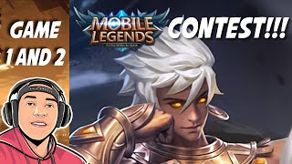 MOBILE LEGENDS | SKIN CONTEST 1 | GAME 1 & 2 | tagalog gameplay