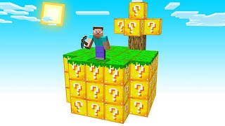 Minecraft Sky Block BUT Everything Is LUCKY BLOCKS!