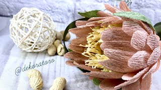 Протея с загадкой из гофрированной бумаги / экзотика своими руками /DekoratoroDIY