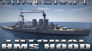Minecraft Battleship Tutorial (HMS HOOD TUTORIAL)