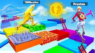My Little Brother Gets 100K VBucks if He Wins (Fortnite Board Game)