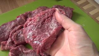 Как жарить стейк медальон из говядины ростбиф / How to cook roast beef steak medallion