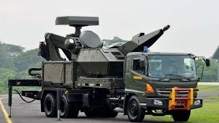 Hino Ranger 500 FM285 JD - Truk Kanon Oerlikon Skyshield Paskhas TNI AU