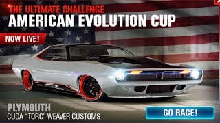 CSR2 - AMERICAN EVOLUTION CUP (Plymouth Cuda TorC Weaver Customs)