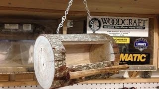 How To Make a Log Bird Feeder