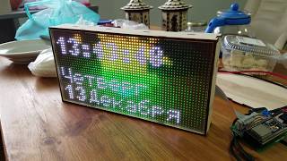 Информер на led панели P4 32×64 на esp32