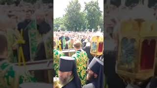 Лавра. Празднование памяти преп. Агапита Печерского перед его святыми мощами