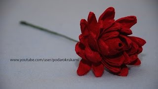 Георгина из конфет и бумаги. DIY Dahlia of sweets and paper
