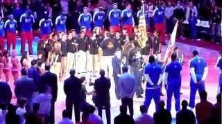 Kantorei sings National Anthem @ Clipper's game